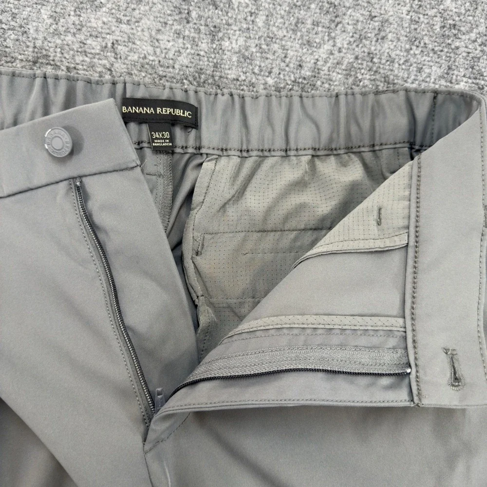 Banana Republic Performance Commuter Pants Trousers Grey Size 34x30